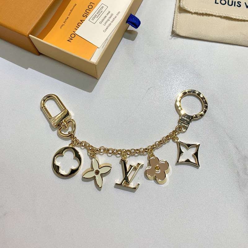 すぐ届く♡【ルイヴィトン】チェーンフルール バッグチャーム 偽物 M65111